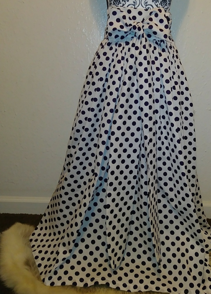 Custom purple polka dot puff skirt